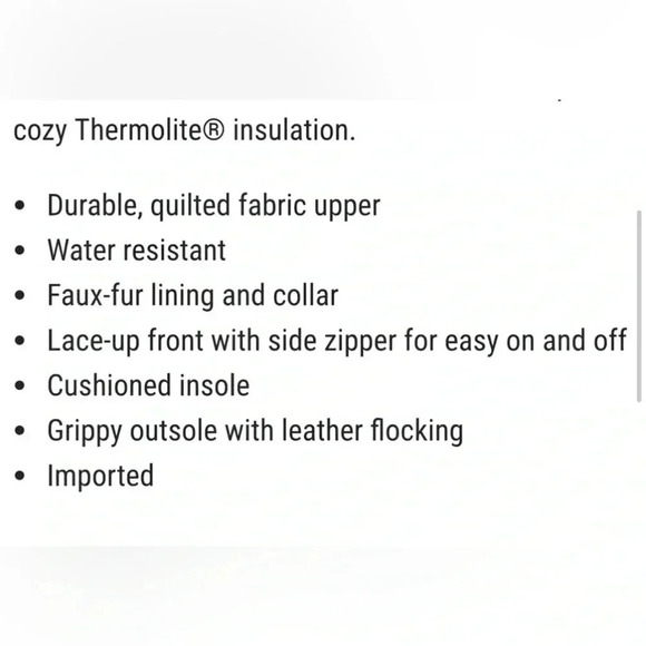 Tundra Perth Water resistant Thermolite insulation, zip up faux fur, snow boots - Picture 14 of 14